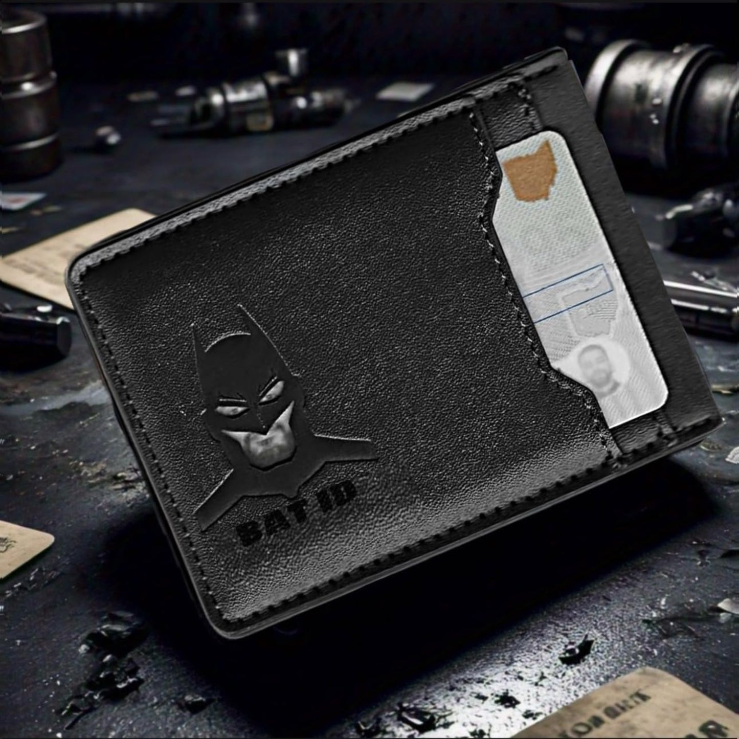 Cartera de cuero diseño personalizado Batman